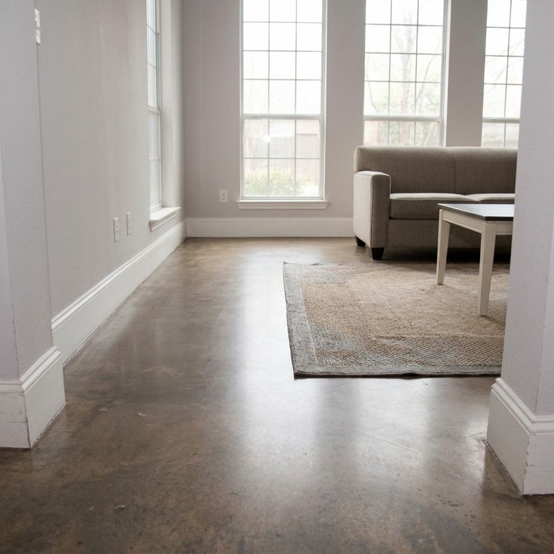 The same Dallas TX living room fully dried, cleaned, and restored after water damage restoration